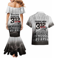 Tuskegee Airmen Pride Couples Matching Mermaid Dress and Hawaiian Shirt 332nd Fighter Group Red Tails - Wonder Print Shop