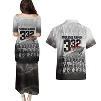 Tuskegee Airmen Pride Couples Matching Puletasi and Hawaiian Shirt 332nd Fighter Group Red Tails - Wonder Print Shop