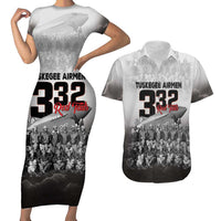 Tuskegee Airmen Pride Couples Matching Short Sleeve Bodycon Dress and Hawaiian Shirt 332nd Fighter Group Red Tails - Wonder Print Shop