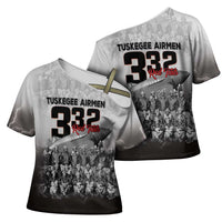 Tuskegee Airmen Pride Cross Shoulder Shirt 332nd Fighter Group Red Tails - Wonder Print Shop