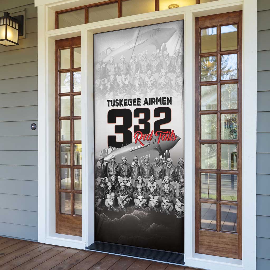 Tuskegee Airmen Pride Door Cover 332nd Fighter Group Red Tails - Wonder Print Shop