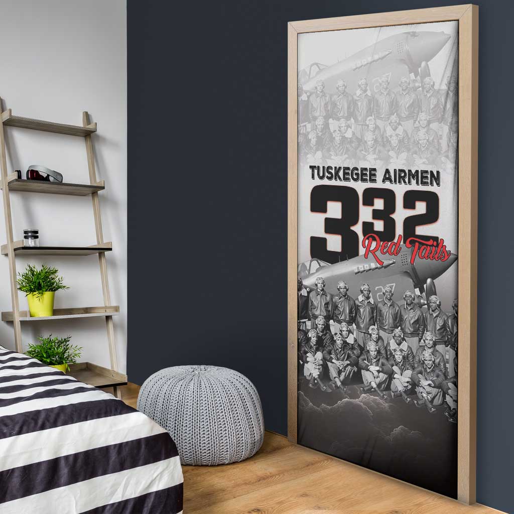 Tuskegee Airmen Pride Door Cover 332nd Fighter Group Red Tails - Wonder Print Shop