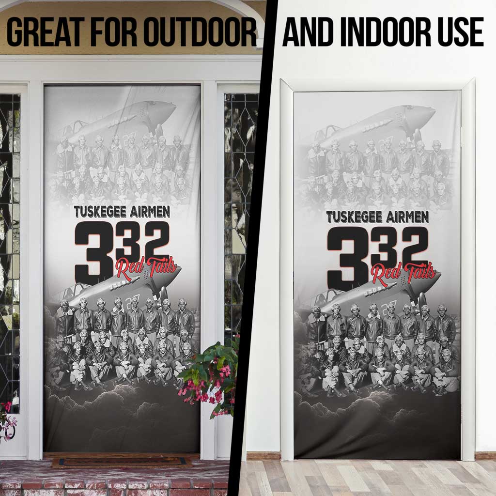 Tuskegee Airmen Pride Door Cover 332nd Fighter Group Red Tails - Wonder Print Shop