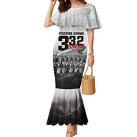Tuskegee Airmen Pride Family Matching Mermaid Dress and Hawaiian Shirt 332nd Fighter Group Red Tails - Wonder Print Shop