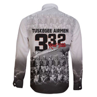 Tuskegee Airmen Pride Family Matching Off The Shoulder Long Sleeve Dress and Hawaiian Shirt 332nd Fighter Group Red Tails - Wonder Print Shop