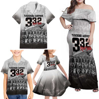 Tuskegee Airmen Pride Family Matching Off Shoulder Maxi Dress and Hawaiian Shirt 332nd Fighter Group Red Tails - Wonder Print Shop