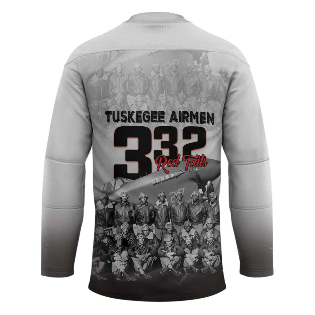Tuskegee Airmen Pride Hockey Jersey 332nd Fighter Group Red Tails - Wonder Print Shop