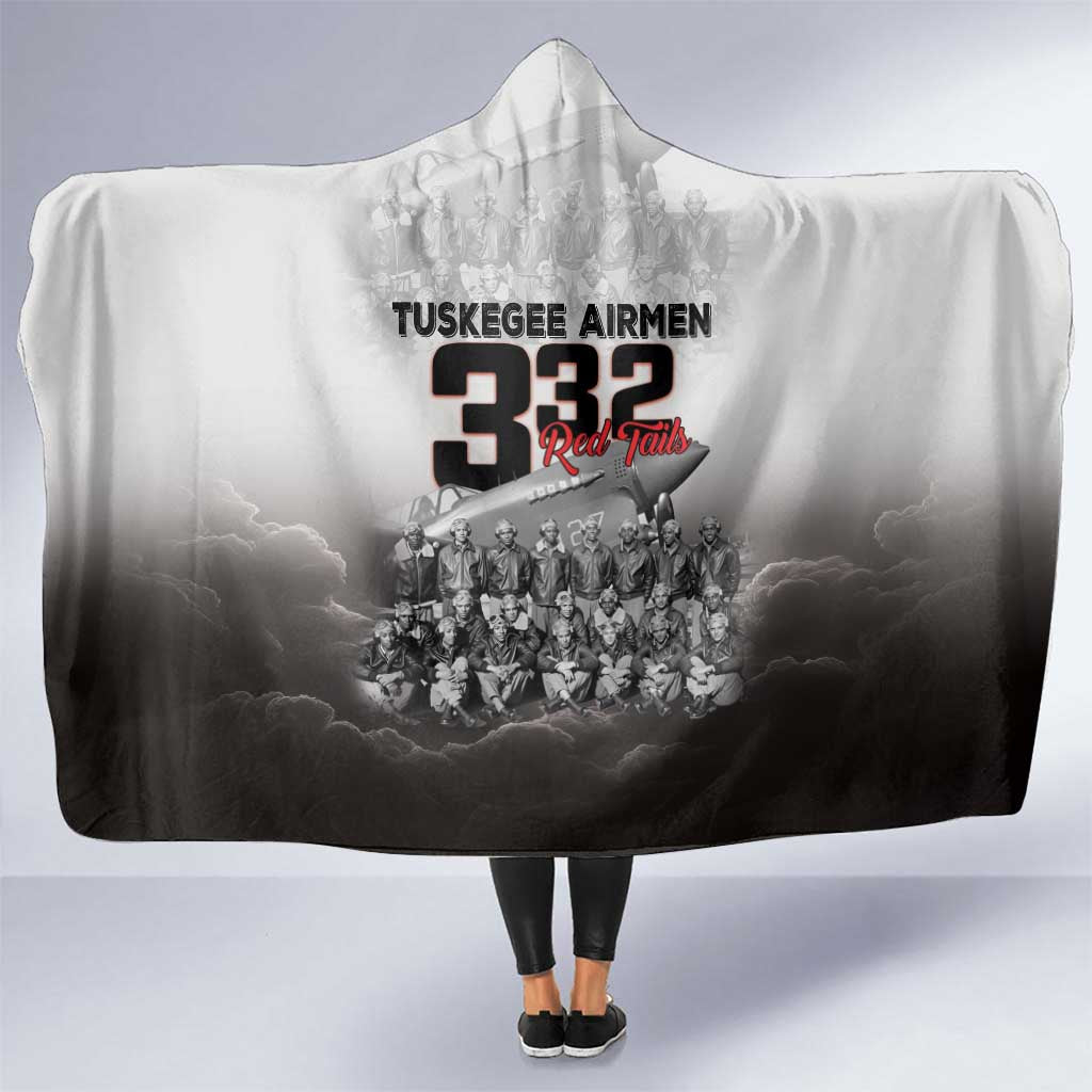 Tuskegee Airmen Pride Hooded Blanket 332nd Fighter Group Red Tails - Wonder Print Shop
