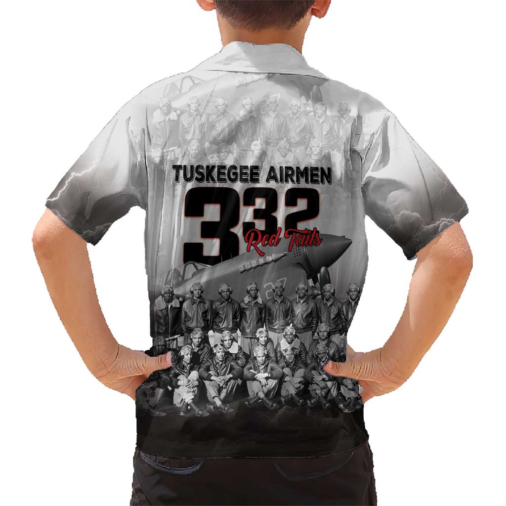 Tuskegee Airmen Pride Kid Hawaiian Shirt 332nd Fighter Group Red Tails - Wonder Print Shop