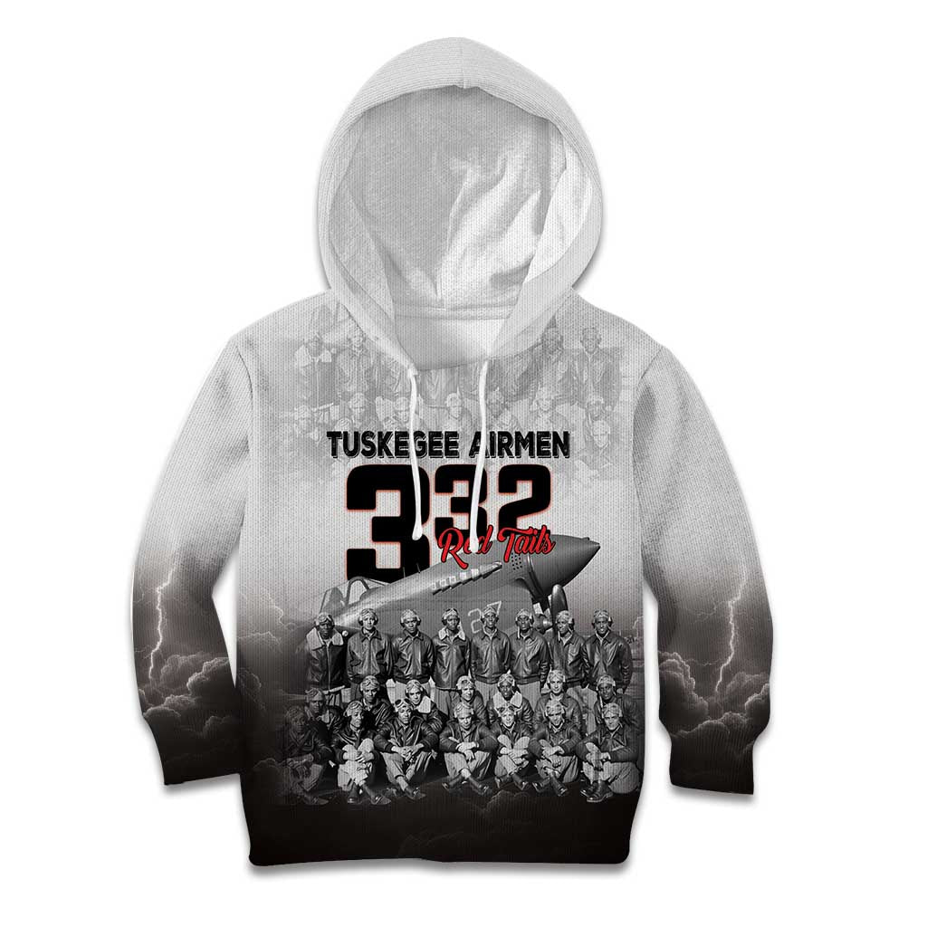 Tuskegee Airmen Pride Kid Hoodie 332nd Fighter Group Red Tails - Wonder Print Shop