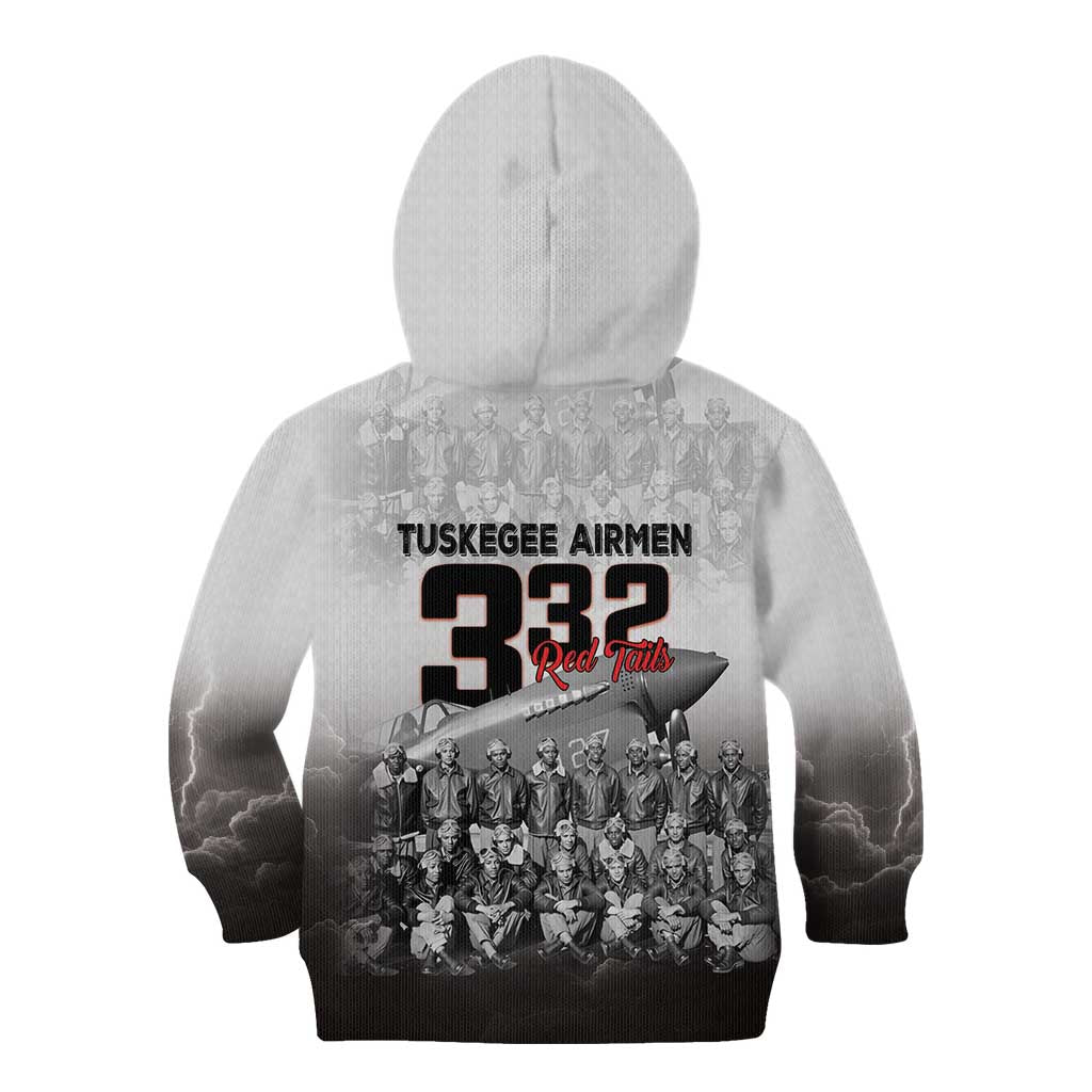 Tuskegee Airmen Pride Kid Hoodie 332nd Fighter Group Red Tails - Wonder Print Shop