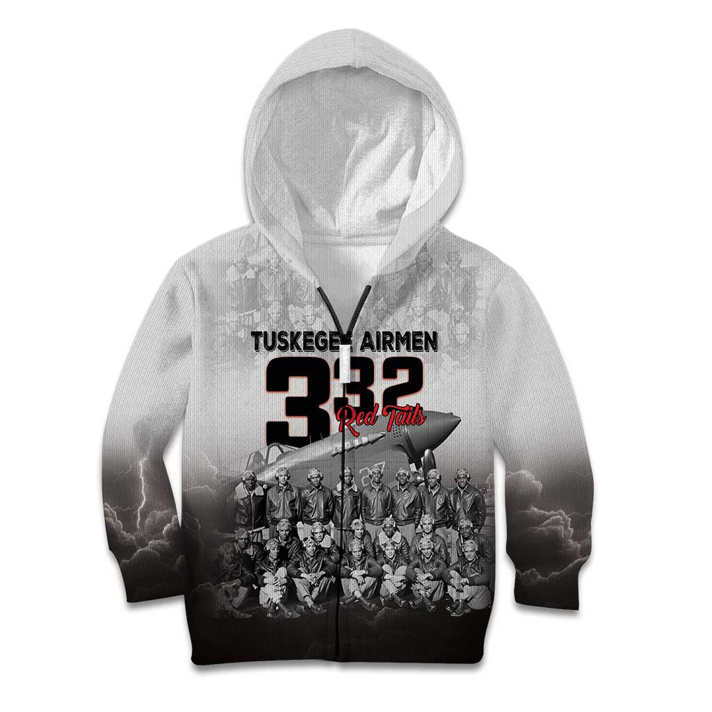 Tuskegee Airmen Pride Kid Hoodie 332nd Fighter Group Red Tails - Wonder Print Shop