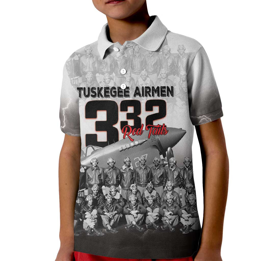 Tuskegee Airmen Pride Kid Polo Shirt 332nd Fighter Group Red Tails - Wonder Print Shop