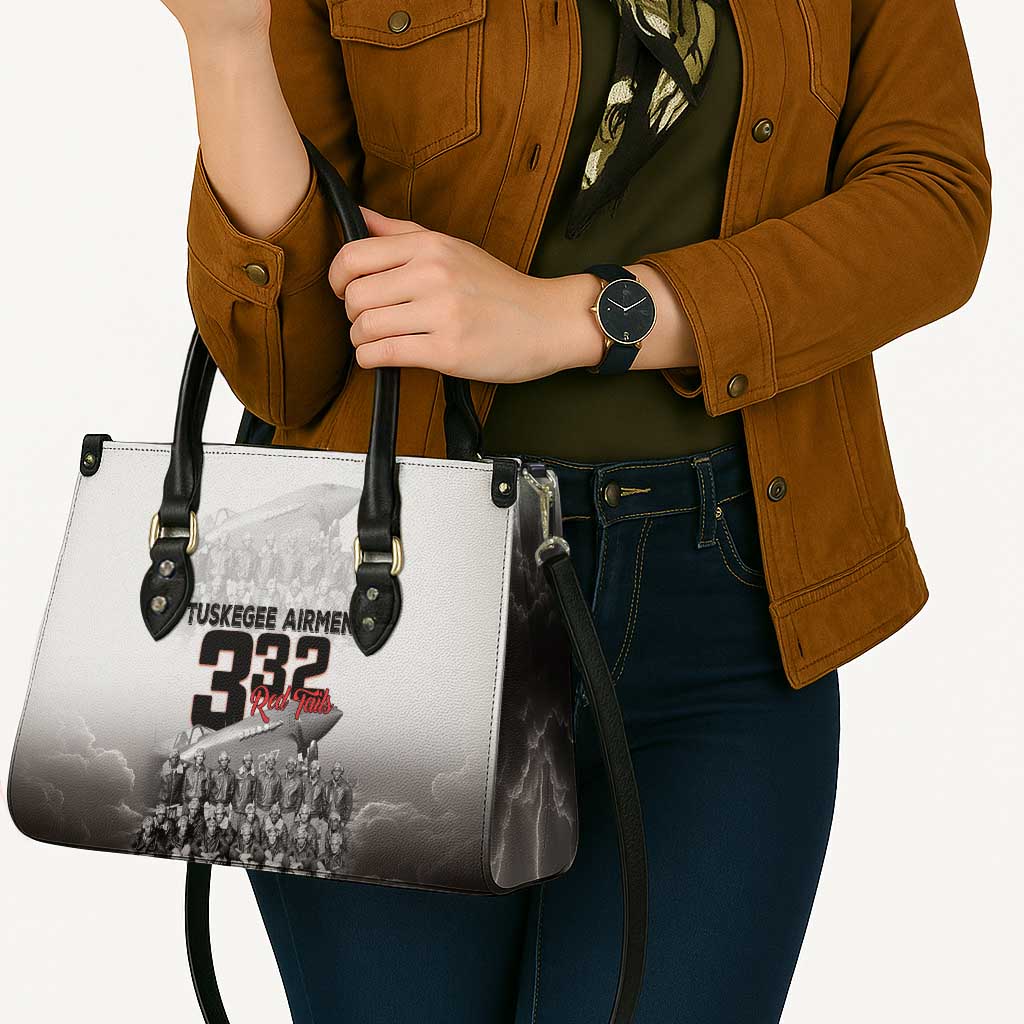 Tuskegee Airmen Pride Leather Bag 332nd Fighter Group Red Tails - Wonder Print Shop