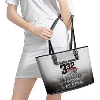 Tuskegee Airmen Pride Leather Tote Bag 332nd Fighter Group Red Tails - Wonder Print Shop