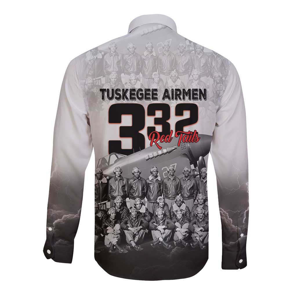 Tuskegee Airmen Pride Long Sleeve Button Shirt 332nd Fighter Group Red Tails - Wonder Print Shop