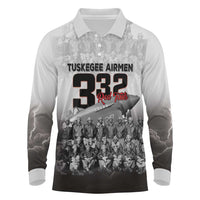 Tuskegee Airmen Pride Long Sleeve Polo Shirt 332nd Fighter Group Red Tails - Wonder Print Shop