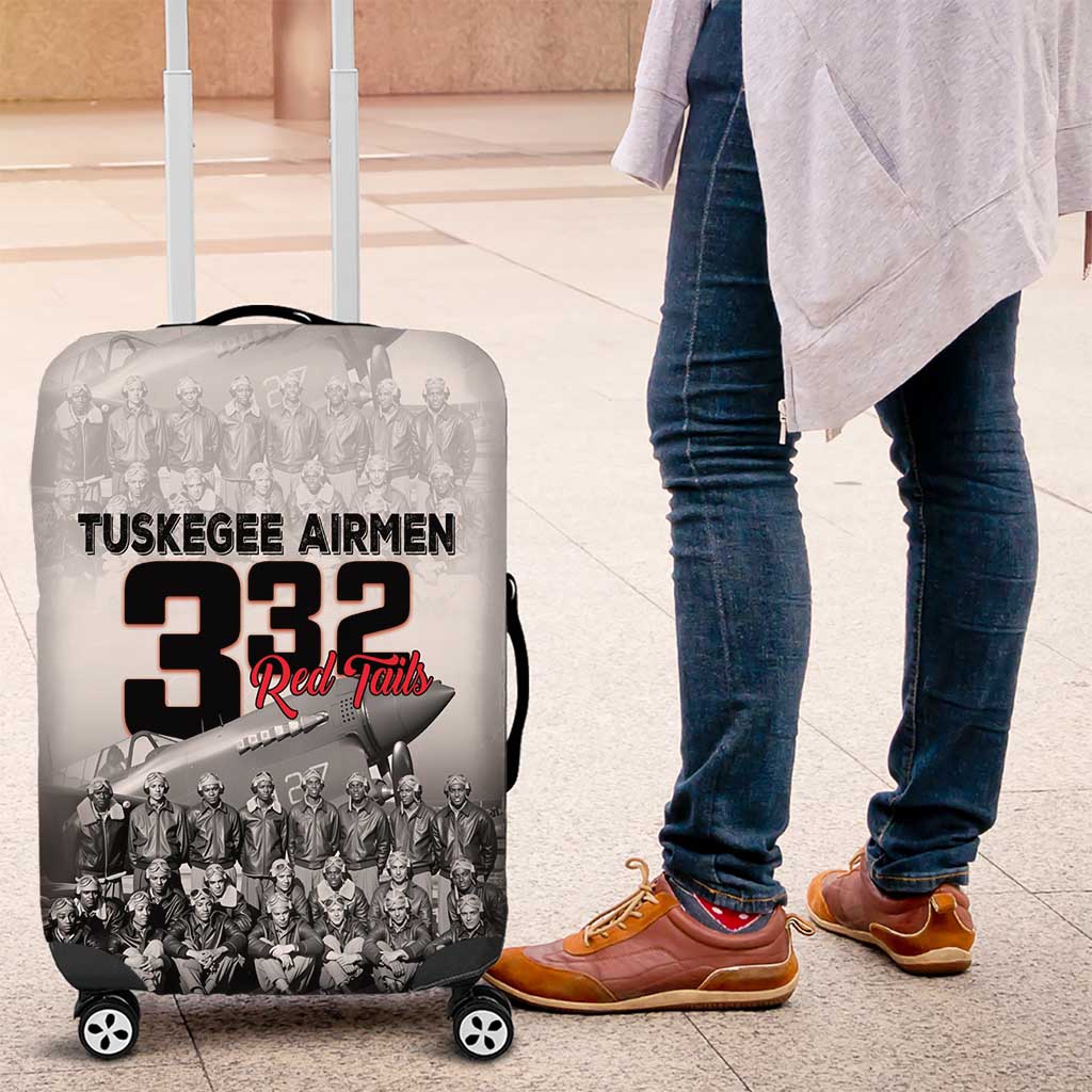 Tuskegee Airmen Pride Luggage Cover 332nd Fighter Group Red Tails - Wonder Print Shop