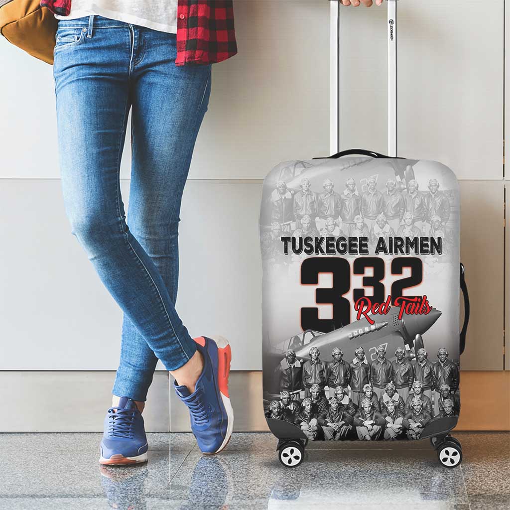 Tuskegee Airmen Pride Luggage Cover 332nd Fighter Group Red Tails - Wonder Print Shop