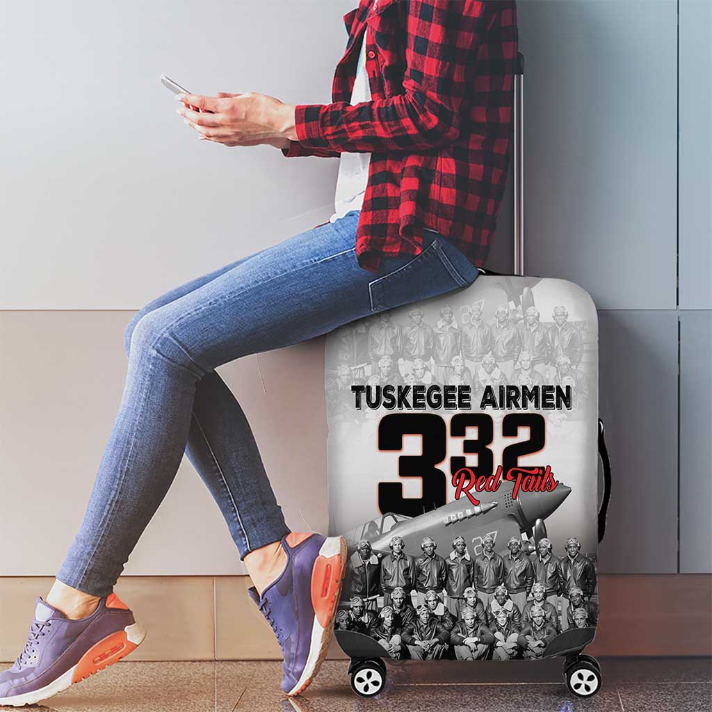 Tuskegee Airmen Pride Luggage Cover 332nd Fighter Group Red Tails - Wonder Print Shop