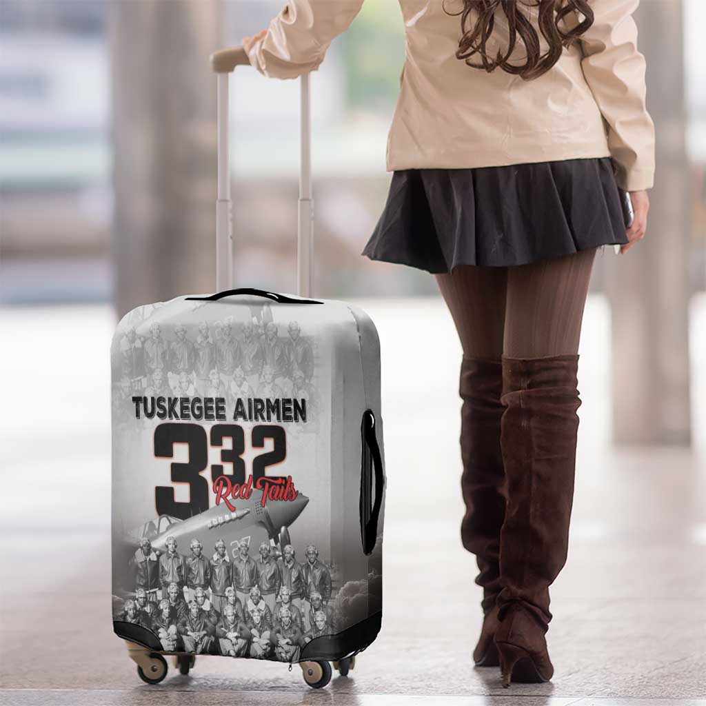 Tuskegee Airmen Pride Luggage Cover 332nd Fighter Group Red Tails - Wonder Print Shop