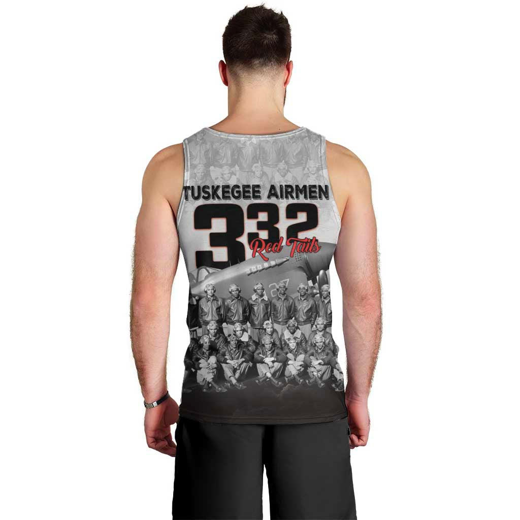 Tuskegee Airmen Pride Men Tank Top 332nd Fighter Group Red Tails - Wonder Print Shop
