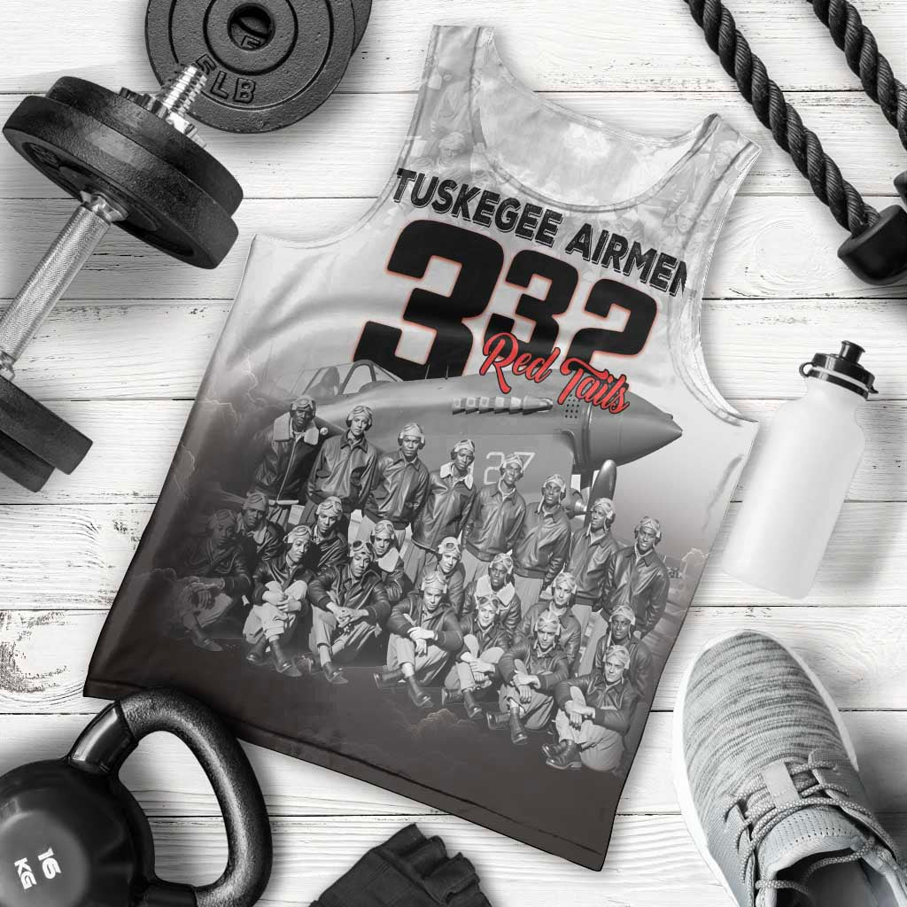 Tuskegee Airmen Pride Men Tank Top 332nd Fighter Group Red Tails - Wonder Print Shop