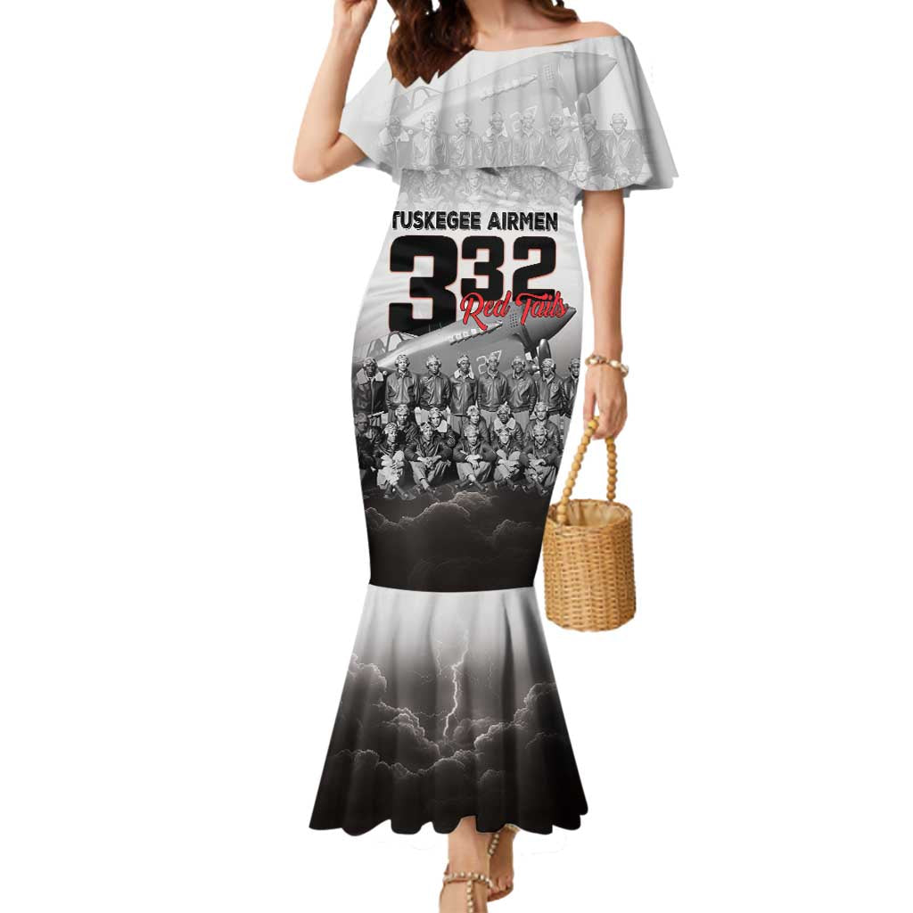 Tuskegee Airmen Pride Mermaid Dress 332nd Fighter Group Red Tails - Wonder Print Shop