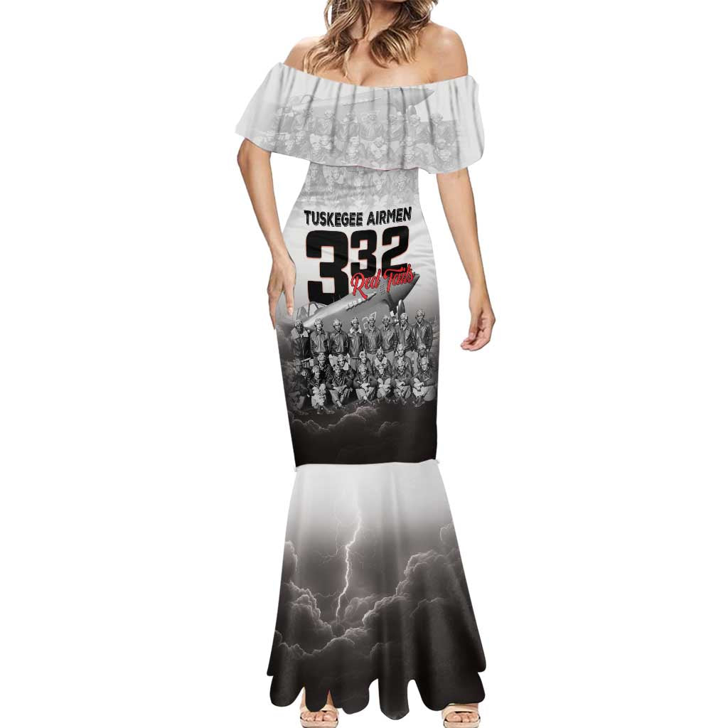 Tuskegee Airmen Pride Mermaid Dress 332nd Fighter Group Red Tails - Wonder Print Shop