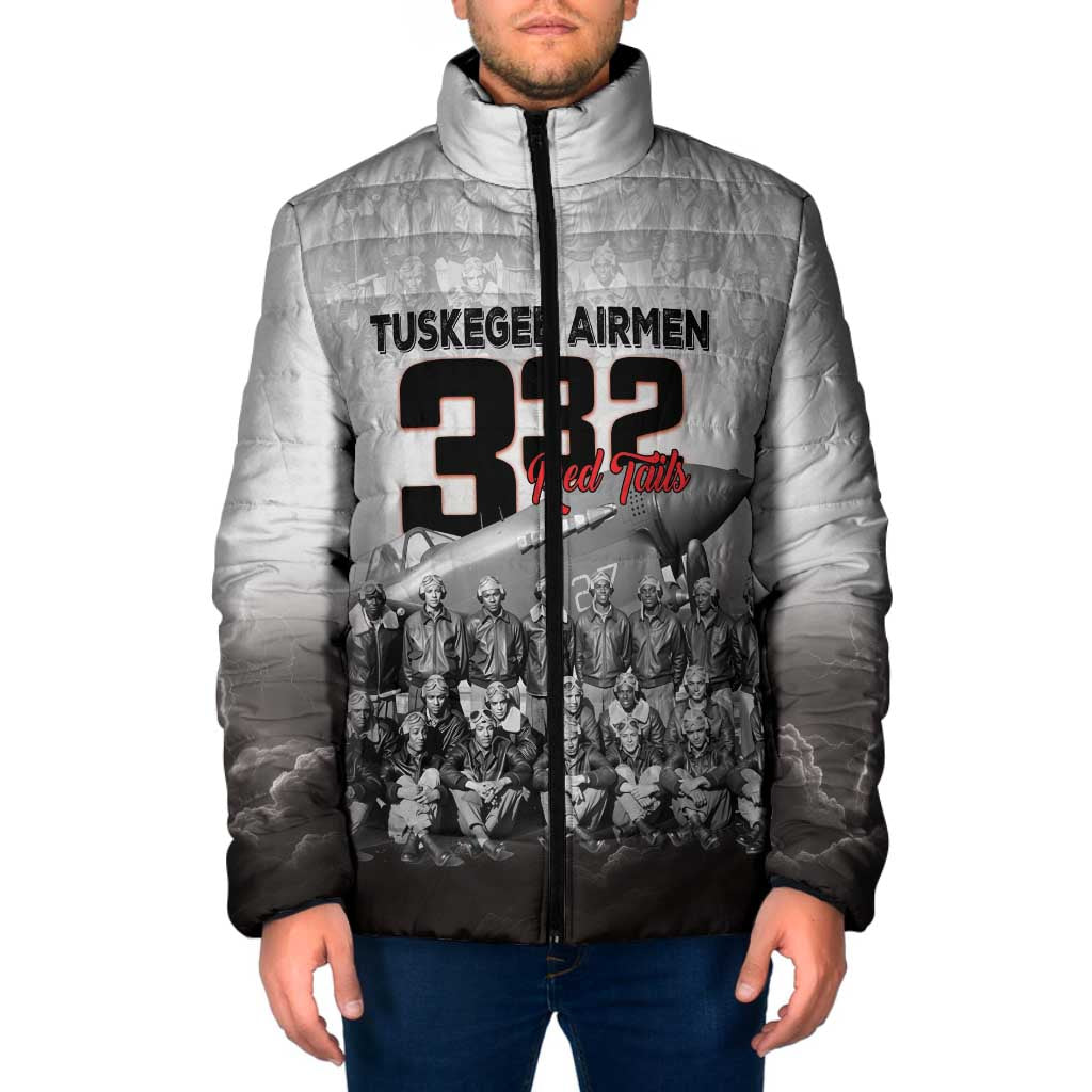 Tuskegee Airmen Pride Padded Jacket 332nd Fighter Group Red Tails - Wonder Print Shop