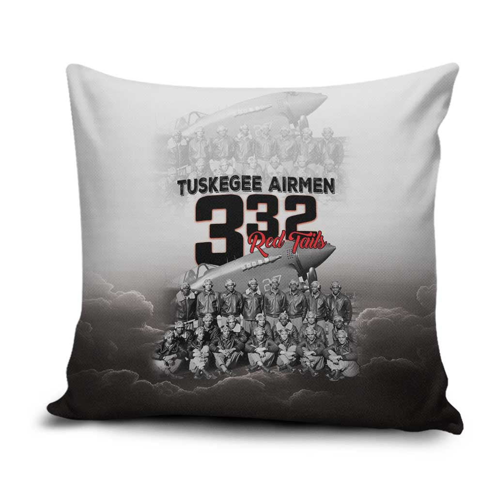 Tuskegee Airmen Pride Pillow Cover 332nd Fighter Group Red Tails - Wonder Print Shop