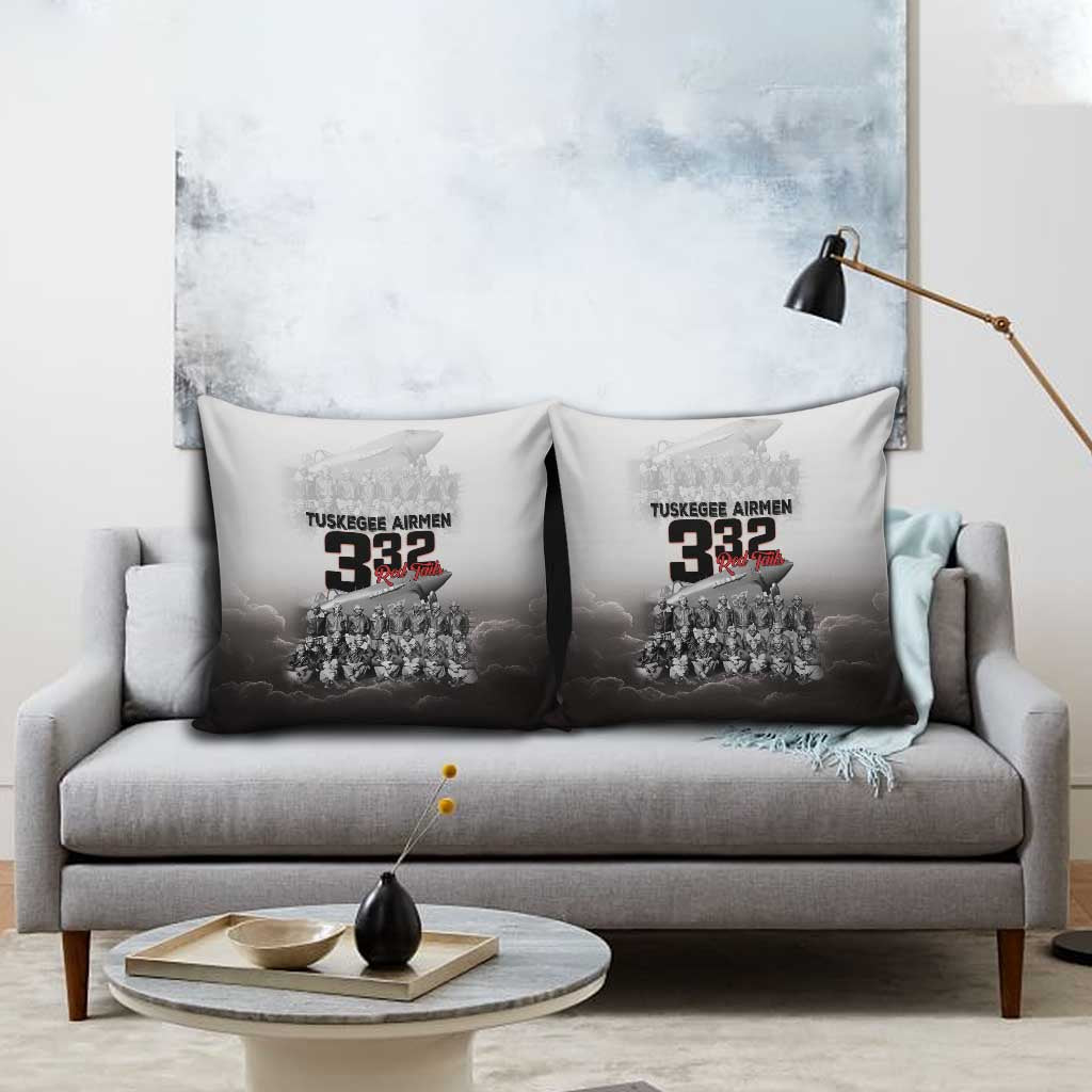 Tuskegee Airmen Pride Pillow Cover 332nd Fighter Group Red Tails - Wonder Print Shop