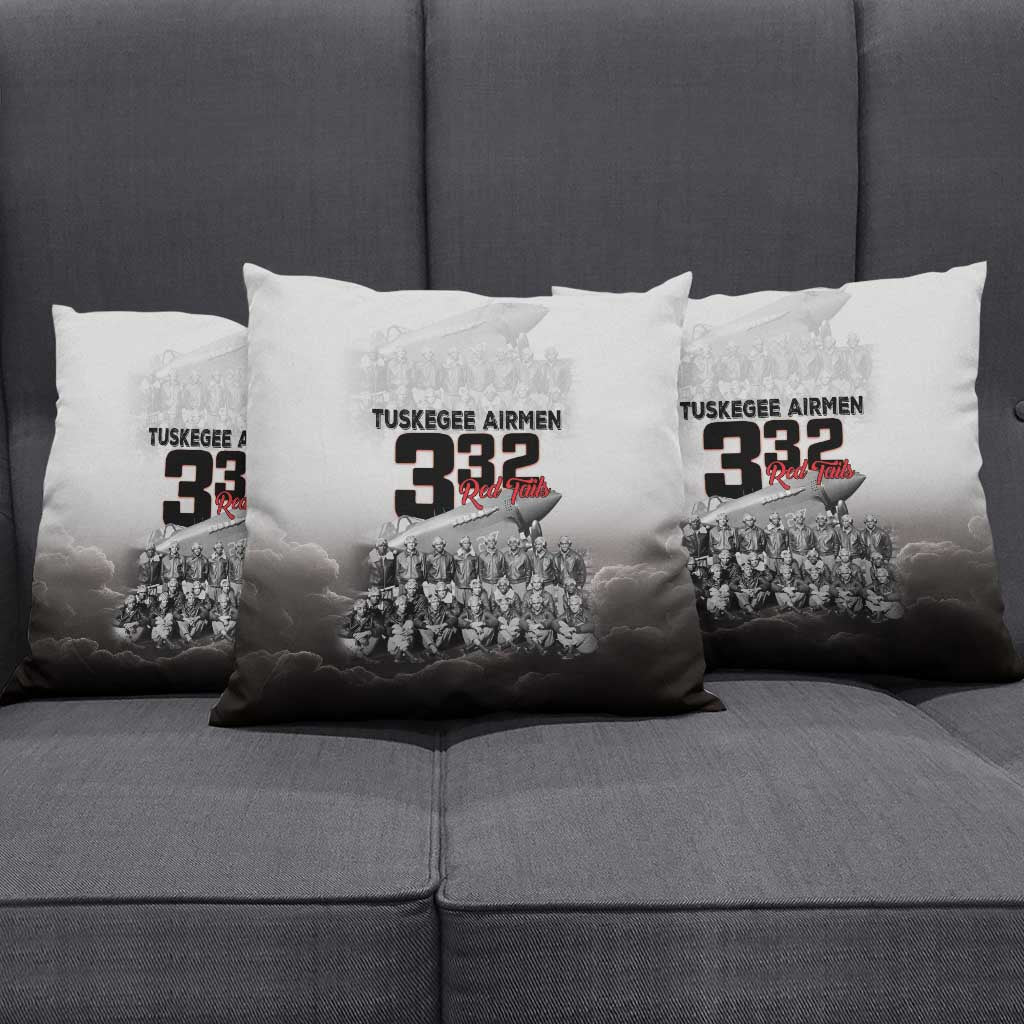 Tuskegee Airmen Pride Pillow Cover 332nd Fighter Group Red Tails - Wonder Print Shop