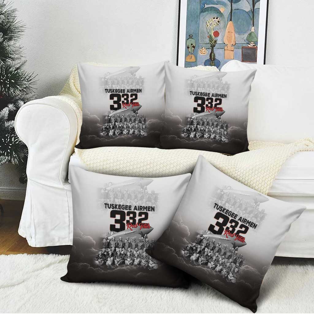 Tuskegee Airmen Pride Pillow Cover 332nd Fighter Group Red Tails - Wonder Print Shop