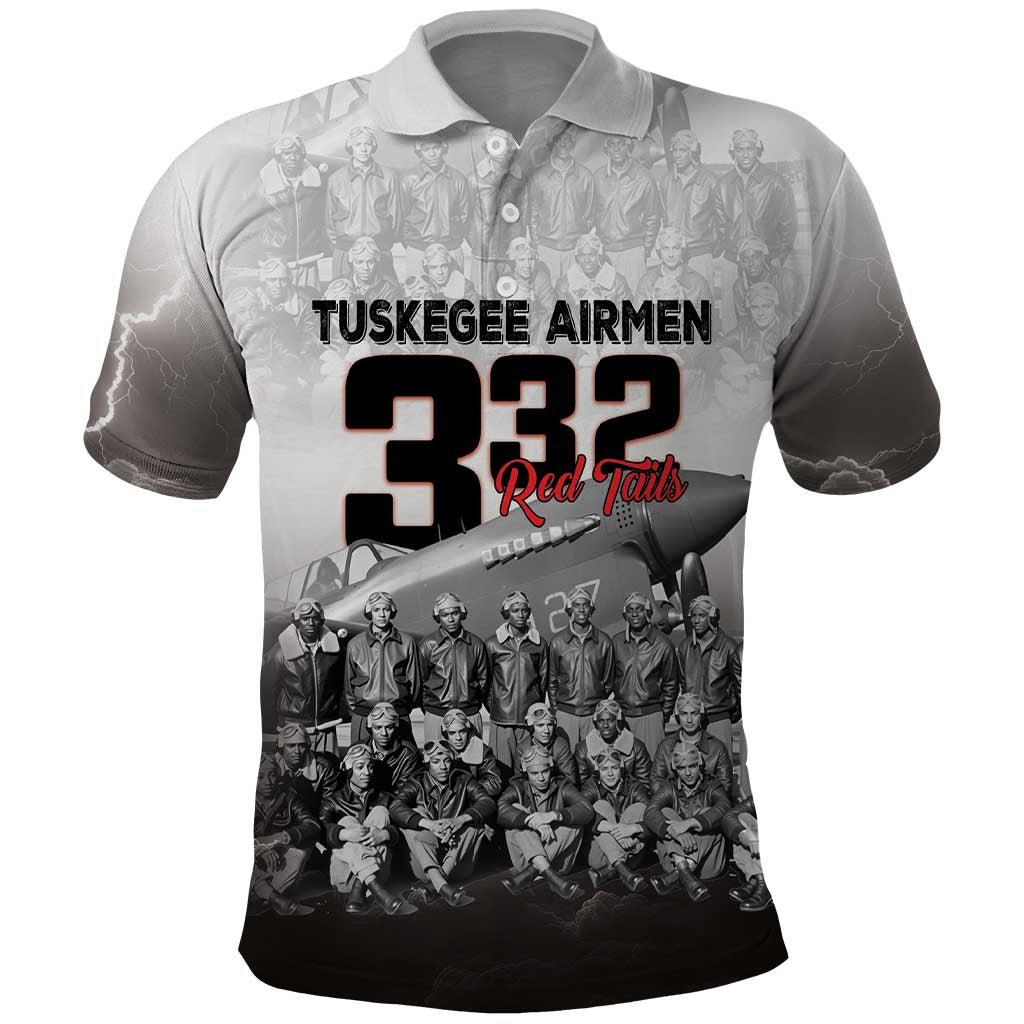 Tuskegee Airmen Pride Polo Shirt 332nd Fighter Group Red Tails - Wonder Print Shop