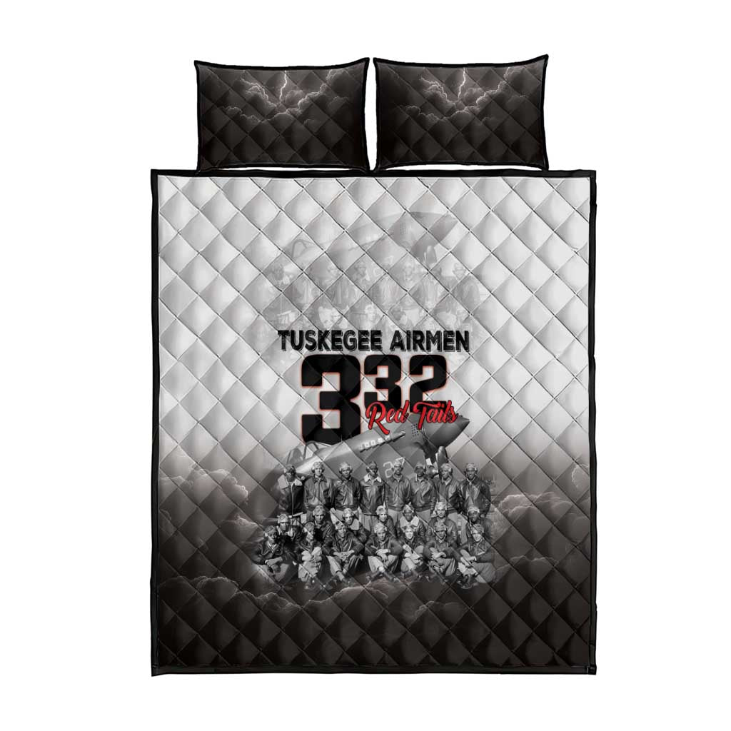 Tuskegee Airmen Pride Quilt Bed Set 332nd Fighter Group Red Tails - Wonder Print Shop