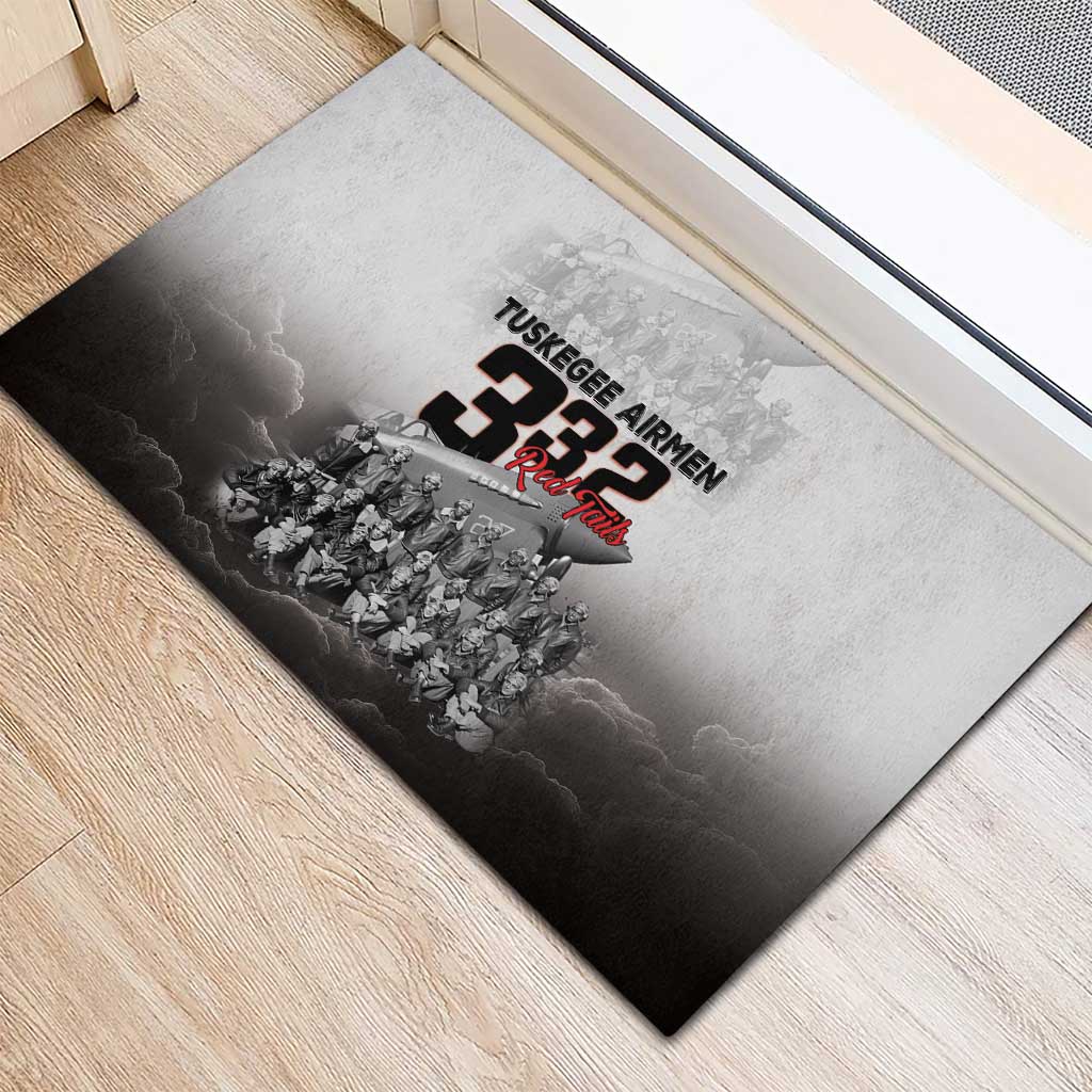Tuskegee Airmen Pride Rubber Doormat 332nd Fighter Group Red Tails - Wonder Print Shop