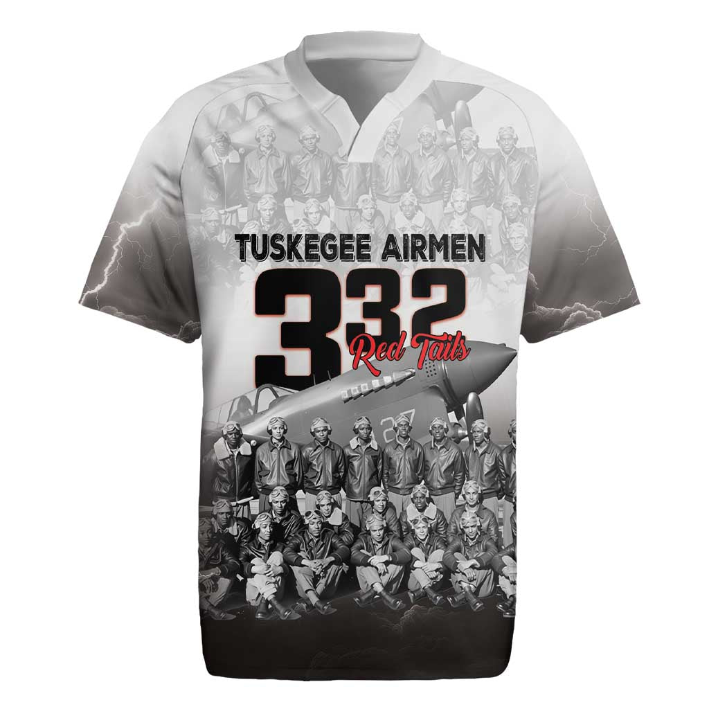 Tuskegee Airmen Pride Rugby Jersey 332nd Fighter Group Red Tails - Wonder Print Shop