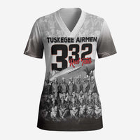 Tuskegee Airmen Pride Scrub Top 332nd Fighter Group Red Tails - Wonder Print Shop