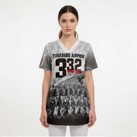 Tuskegee Airmen Pride Scrub Top 332nd Fighter Group Red Tails - Wonder Print Shop