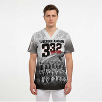 Tuskegee Airmen Pride Scrub Top 332nd Fighter Group Red Tails - Wonder Print Shop