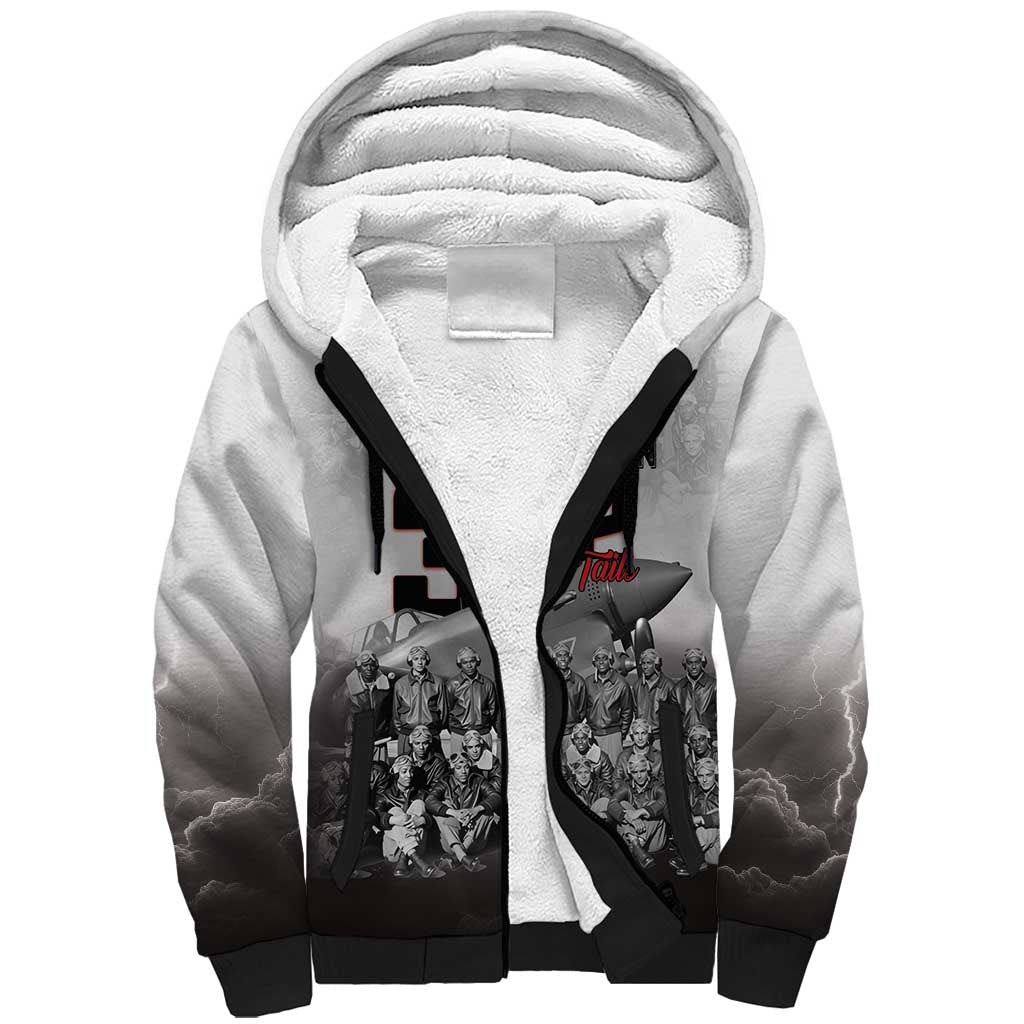 Tuskegee Airmen Pride Sherpa Hoodie 332nd Fighter Group Red Tails - Wonder Print Shop