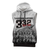 Tuskegee Airmen Pride Sleeveless Hoodie 332nd Fighter Group Red Tails - Wonder Print Shop