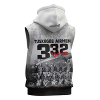 Tuskegee Airmen Pride Sleeveless Hoodie 332nd Fighter Group Red Tails - Wonder Print Shop