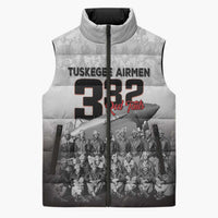 Tuskegee Airmen Pride Sleeveless Puffer Jacket 332nd Fighter Group Red Tails - Wonder Print Shop