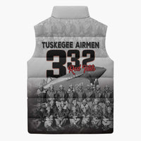 Tuskegee Airmen Pride Sleeveless Puffer Jacket 332nd Fighter Group Red Tails - Wonder Print Shop