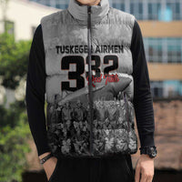 Tuskegee Airmen Pride Sleeveless Puffer Jacket 332nd Fighter Group Red Tails - Wonder Print Shop
