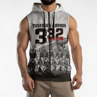 Tuskegee Airmen Pride Sleeveless Zip Hoodie 332nd Fighter Group Red Tails - Wonder Print Shop