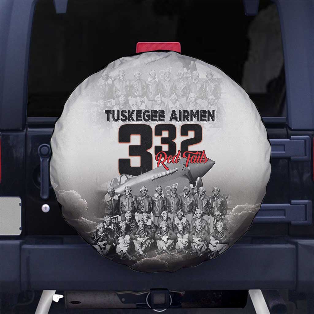 Tuskegee Airmen Pride Spare Tire Cover 332nd Fighter Group Red Tails - Wonder Print Shop