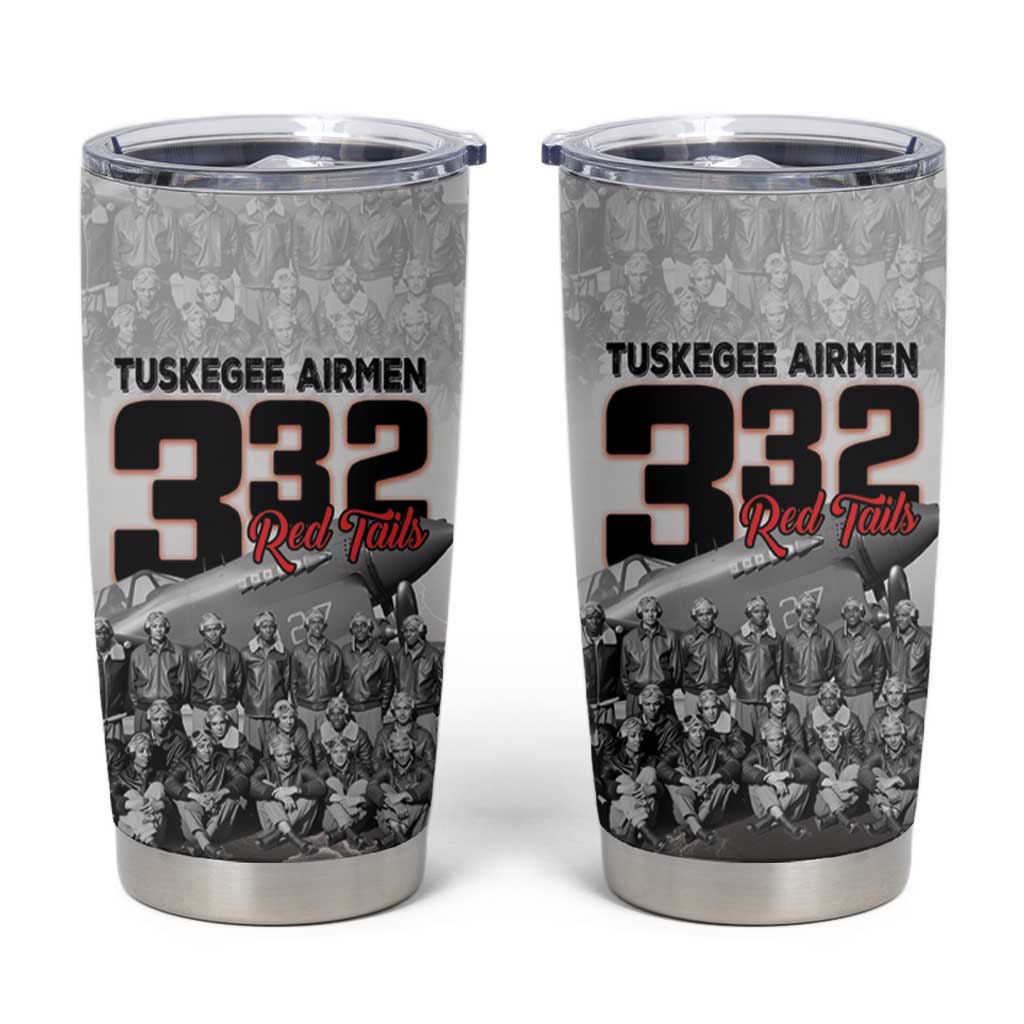 Tuskegee Airmen Pride Tumbler Cup 332nd Fighter Group Red Tails - Wonder Print Shop